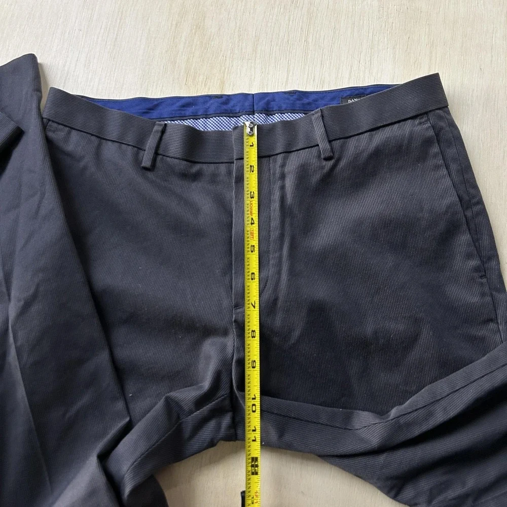 Banana Republic Pants Mens 30x30 Gray Dress Flat Front Straight Leg Non Iron